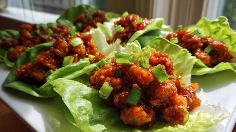 Sweet Chili Chicken Lettuce Wraps