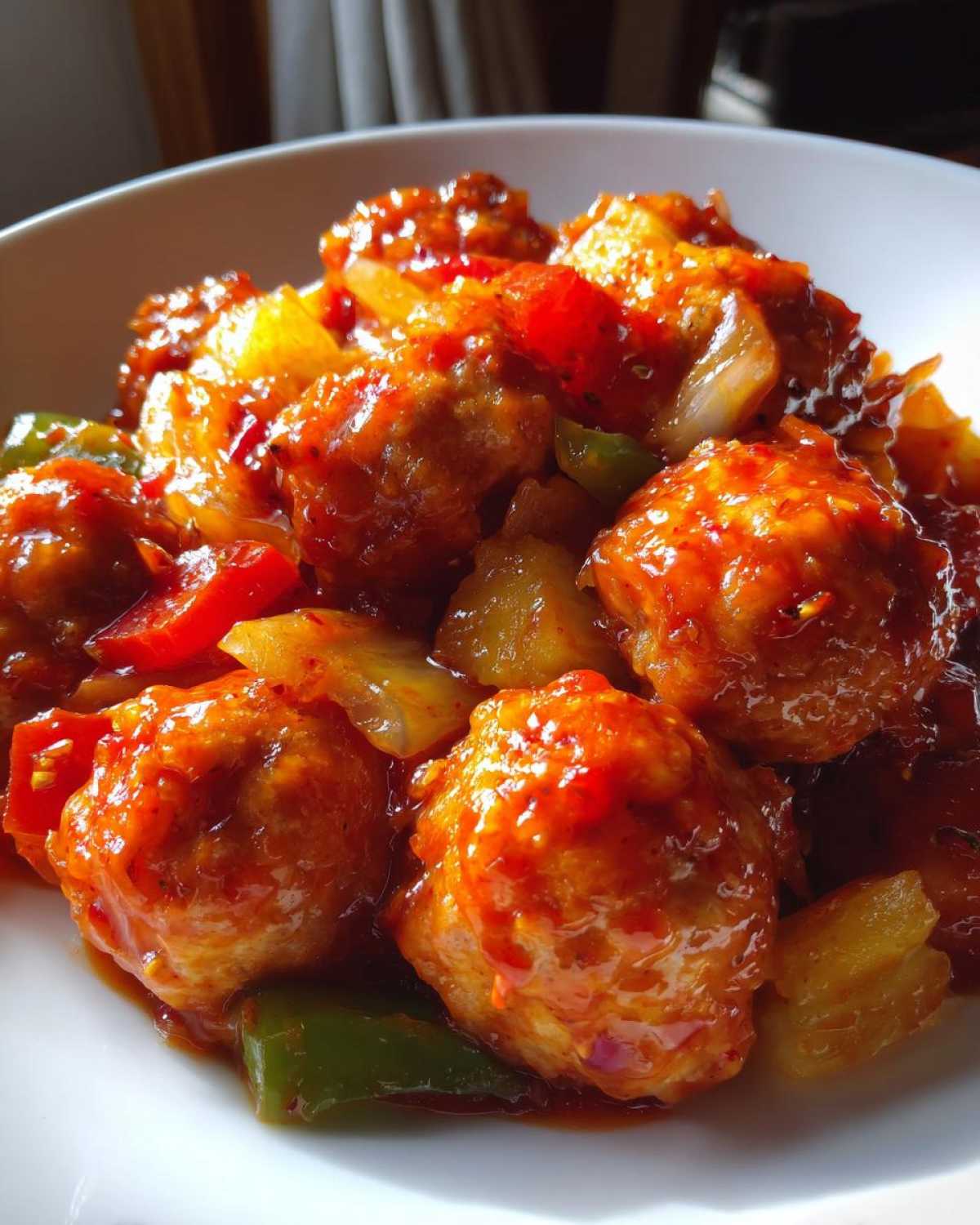 Sweet and Sour Chicken Meatballs - detail 2