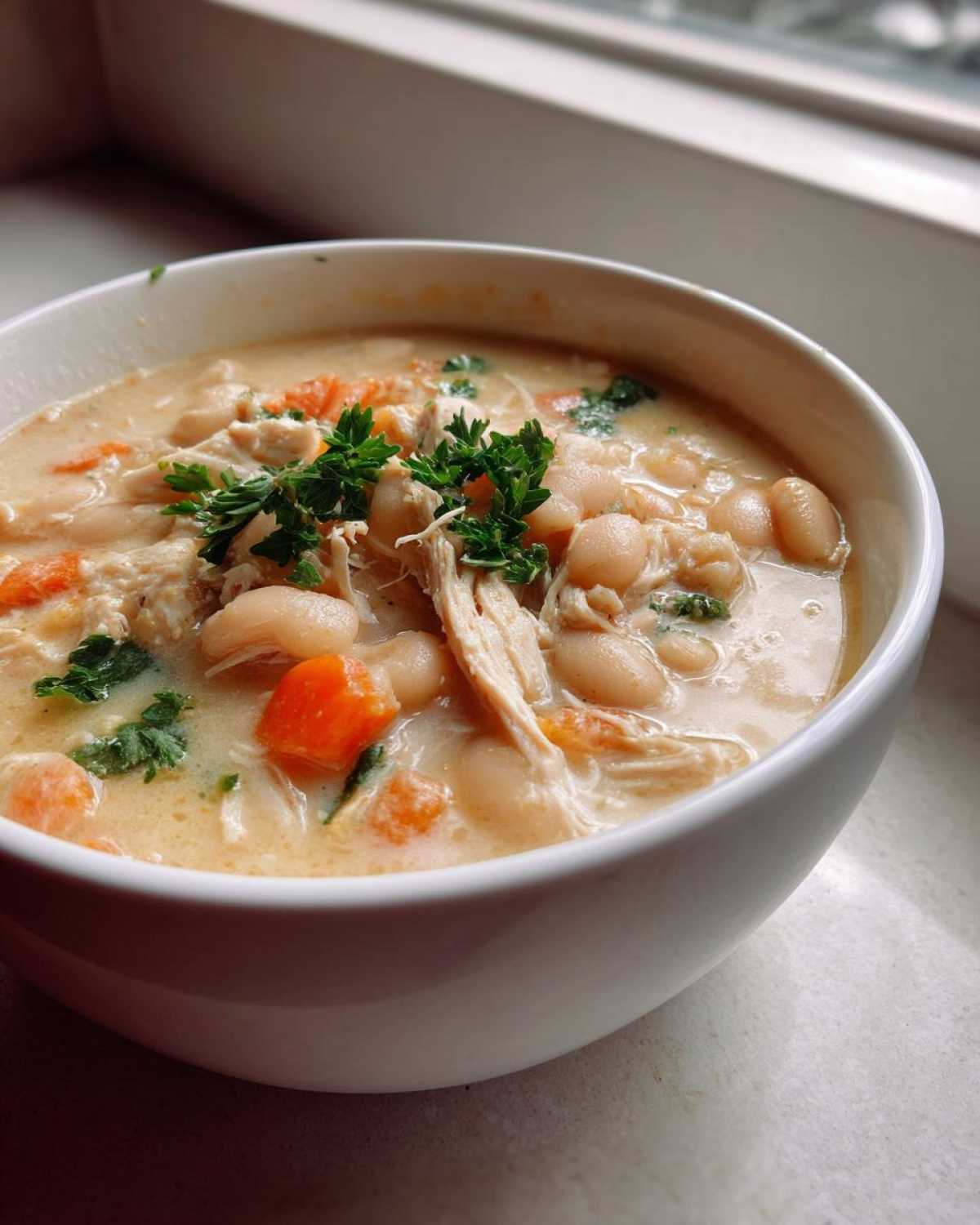 Tuscan White Bean Chicken Soup - detail 2