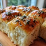 A close-up of freshly baked Hawaiian Roll Garlic Bread, glistening with butter and sprinkled with parsley.